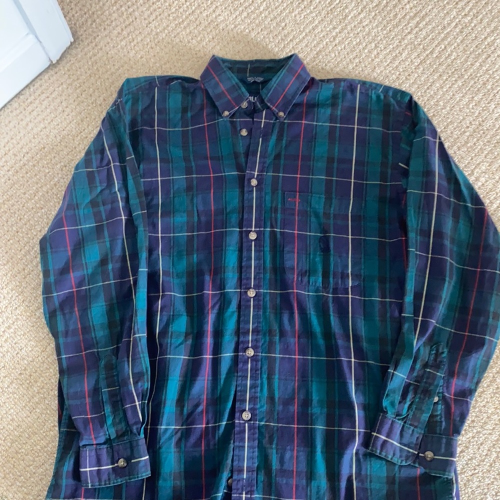 Boys Nautica Classic Plaid L/S Button Front Shirt